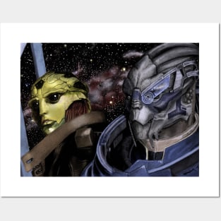 Thane Krios and Garrus Vakarian Posters and Art